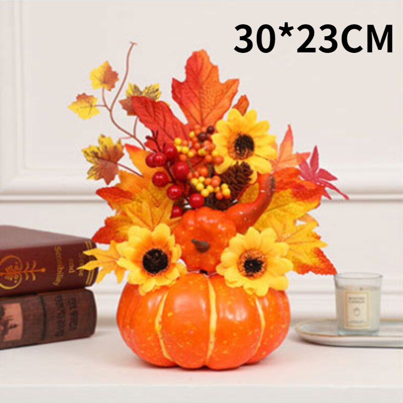 Autumn Harvest Artificial Pumpkin Sunflower Display