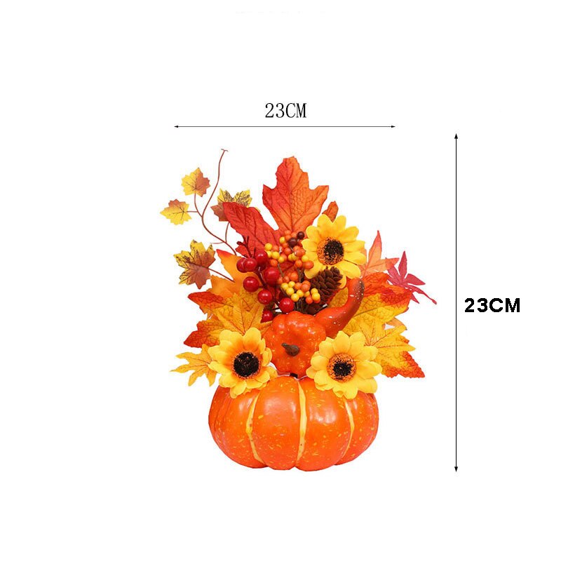 Autumn Harvest Artificial Pumpkin Sunflower Display