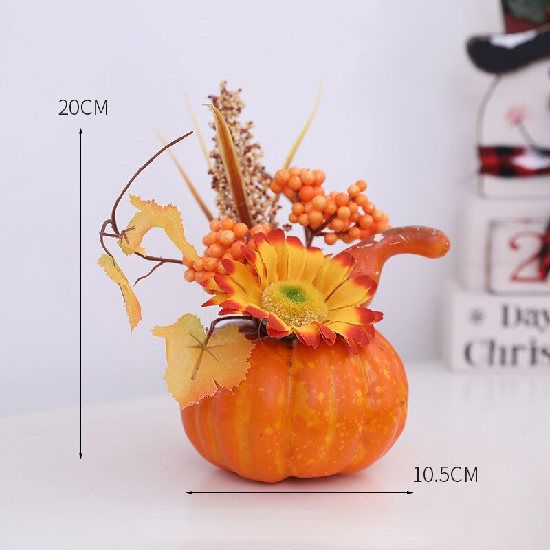 Autumn Harvest Artificial Pumpkin Sunflower Display