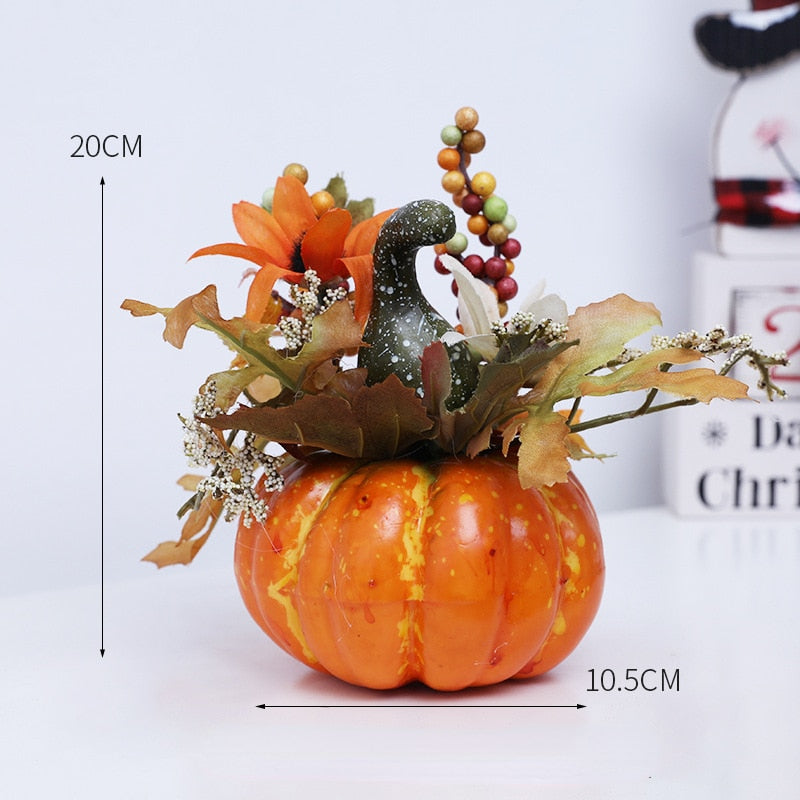 Autumn Harvest Artificial Pumpkin Sunflower Display