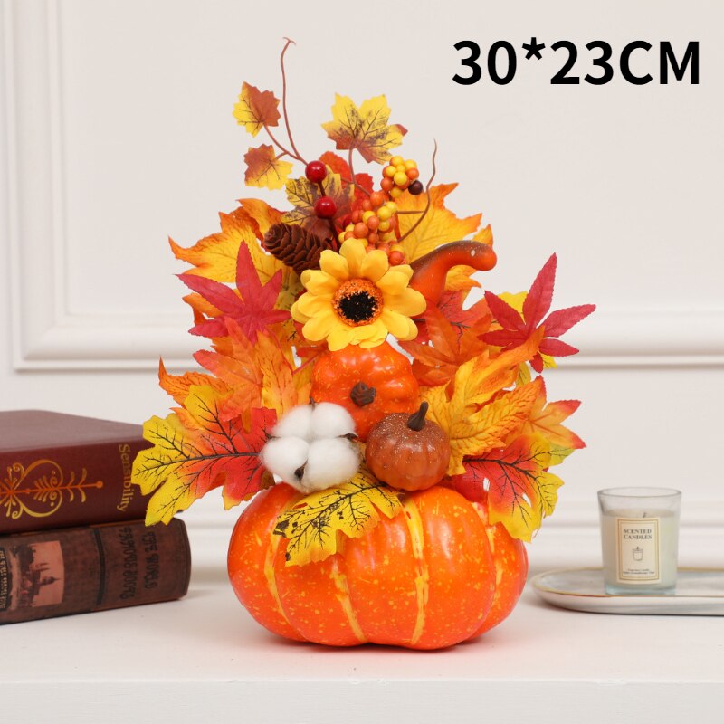 Autumn Harvest Artificial Pumpkin Sunflower Display