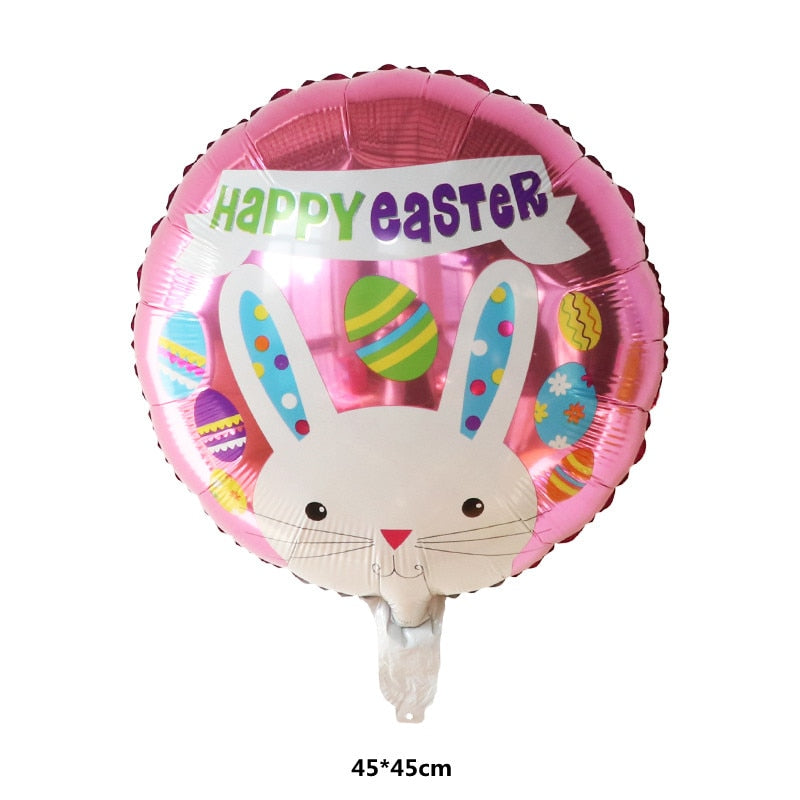 Happy Easter Farm Animal Themed Bunny Foil Balloons