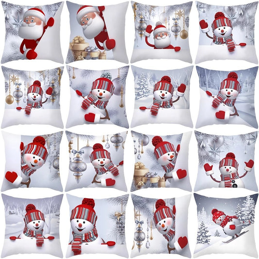 45cm by 45cm grey and white cushion covers on white background 