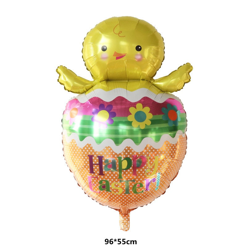 Happy Easter Farm Animal Themed Bunny Foil Balloons