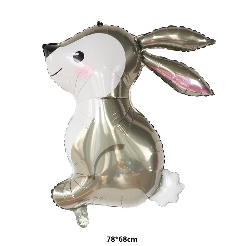 Happy Easter Farm Animal Themed Bunny Foil Balloons