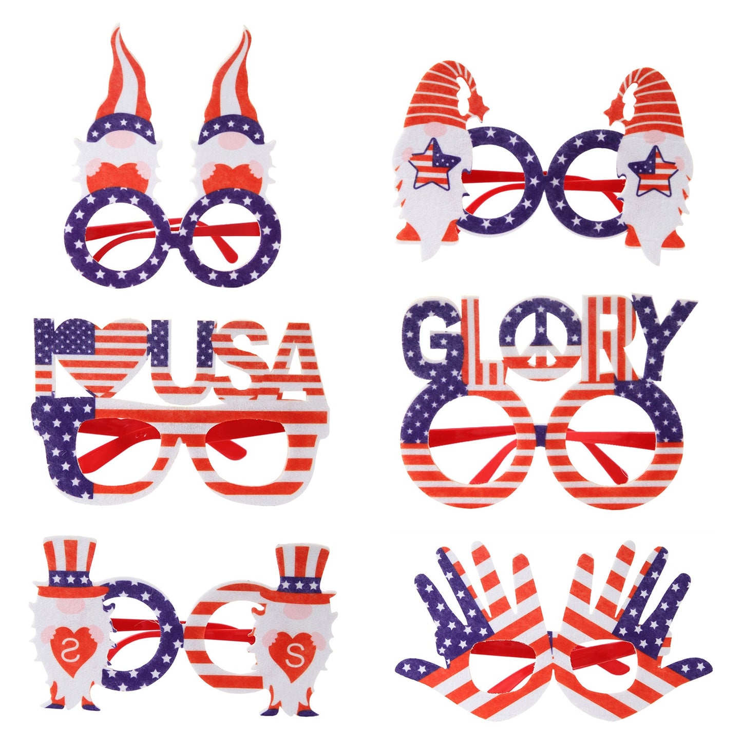 July 4th American Flag Glasses