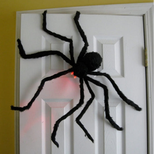 Oversized Plush Black Halloween Spider