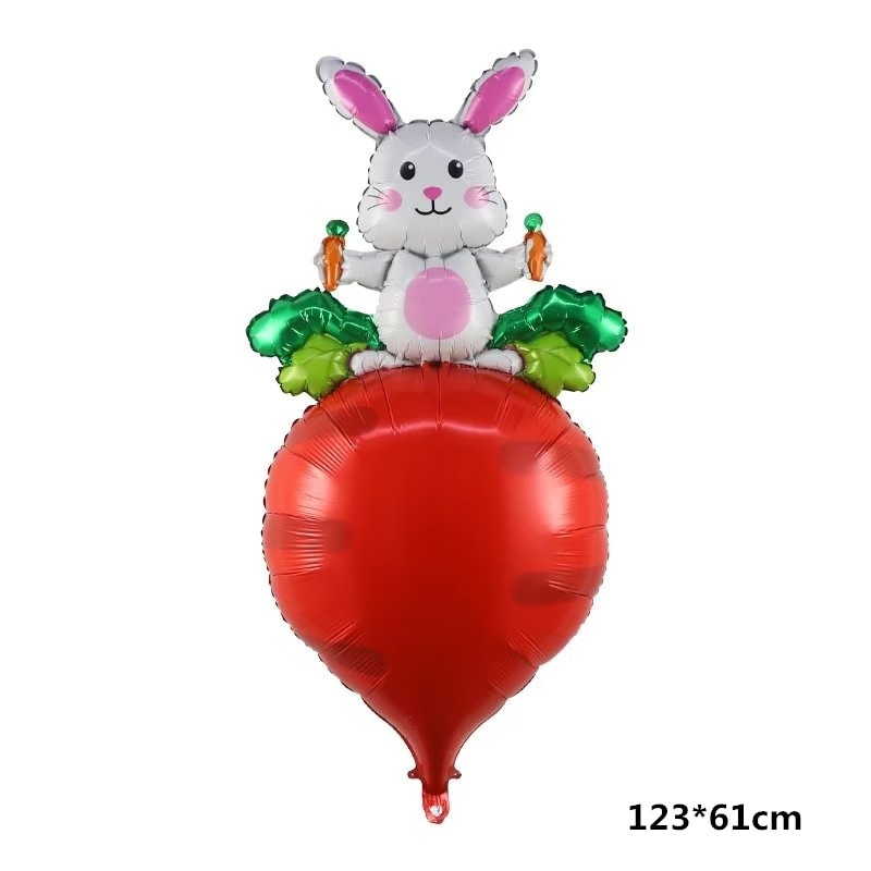 Happy Easter Farm Animal Themed Bunny Foil Balloons