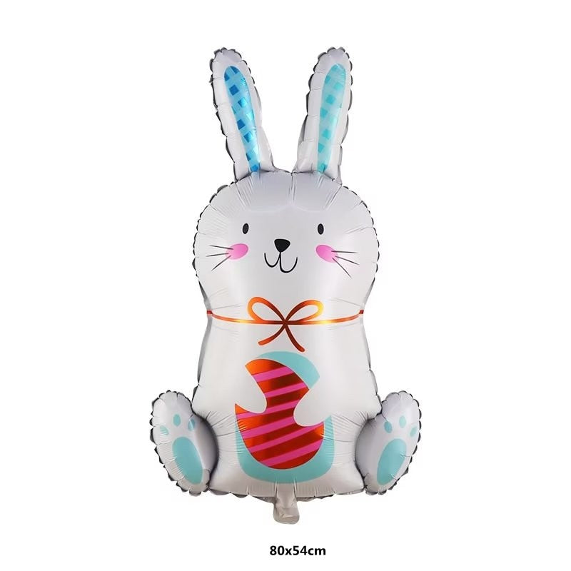 Happy Easter Farm Animal Themed Bunny Foil Balloons